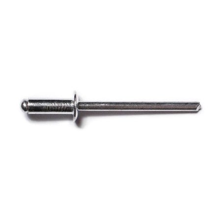 Midwest Fastener Blind Rivet, Dome Head, 5/32 in Dia., 7/16 in L, Aluminum Body, 35 PK 36267